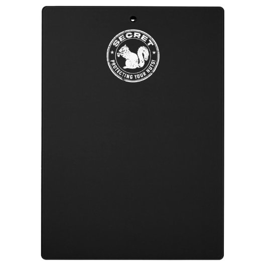 Geheime eekhoorn "Bescherming van uw noten" veront Klembord (Achterkant)