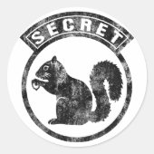 Geheime eekhoorn - Verhard - Type 1 Ronde Sticker (Voorkant)