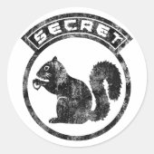 Geheime eekhoorn - Verhard - Type 2 Ronde Sticker (Voorkant)
