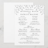 Geheime Garden Wedding Program Programma (Voorkant / Achterkant)