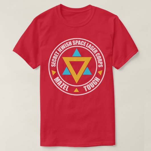 Geheime joodse ruimteschakels Mazel Tov Funny Pr T-shirt (Design voorkant)
