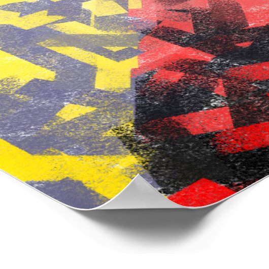 Geheime kamer Abstracte originele kunst door Eliza Poster (Hoek)