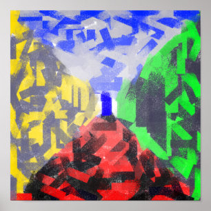 Geheime kamer Abstracte originele kunst door Eliza Poster