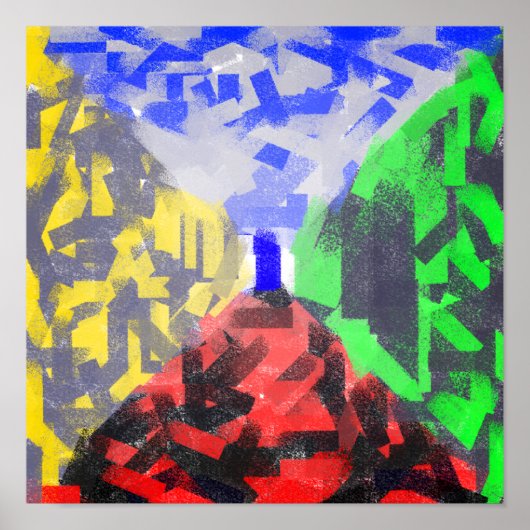 Geheime kamer Abstracte originele kunst door Eliza Poster (Voorkant)