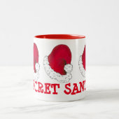 Geheime kerstfeestdag met kerstcadeaus Pet Rood ke Tweekleurige Koffiemok (Center)