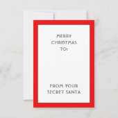 Geheime Kerstman Cadeaubonnen Kaart (Achterkant)