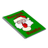 Geheime kerstman met kerstgroen notitieboek (Rechterzijde)