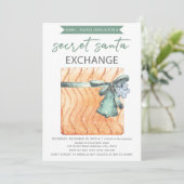 Geheime Kerstman Waterverf Kerstfeest Kaart (Staand voorkant)