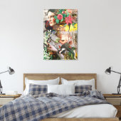 Geheime letter  digitale collage canvas afdruk (Insitu (Slaapkamer))