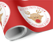 Geheime levering van Santa Christmas rendier Cadeaupapier (Rol Hoek)