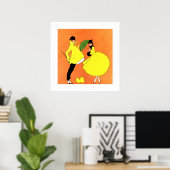 Geheime liefde. Art Deco Print (Thuiskantoor)