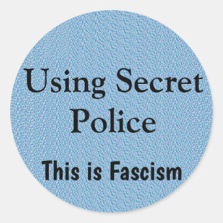 Geheime Politie Gebruiken Ronde Sticker