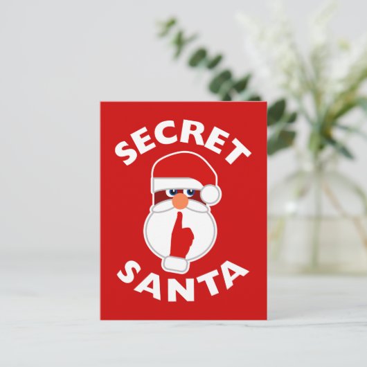 Geheime Santa Feestdagenkaart (Staand voorkant)