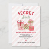 Geheime Santa Holiday Gift Exchange Party Kaart (Voorkant)