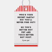 Geheime Santa ideeën Cadeaulabel (Achterkant)