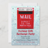 Geheime Santa Mail Box Holiday Gift Exchange Party Kaart (Voorkant)