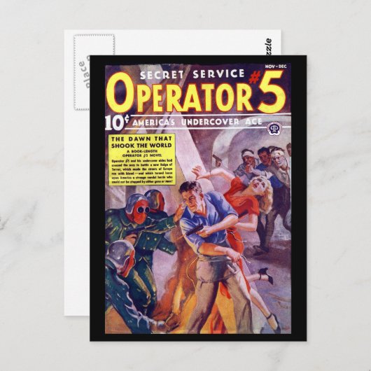 Geheime serviceoperator 5 - nov-dec 1938a_Pulp Art Briefkaart (Voorkant / Achterkant)