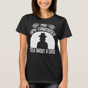 Geheime Spion Private Eye Crimescene Onderzoeker M T-shirt