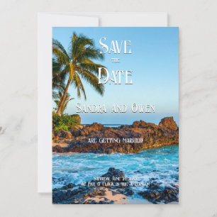 Geheime strand Maui, Tropisch, Paradijs, Trouwen Save The Date