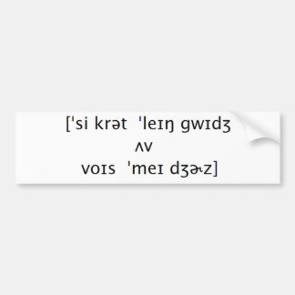 Geheime taal bumpersticker