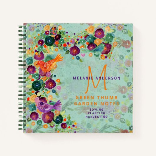 Geheime tuin bloem Vogels Tuinierders Journaal Notitieboek (Voorkant)