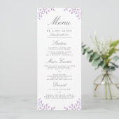 Geheime tuin bruiloft diner menu - Orchidee (Staand voorkant)