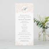 Geheime tuin bruiloft programma's - Blush (Staand voorkant)