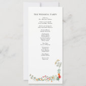 Geheime Tuin Huwelijksceremonie Programma (Achterkant)