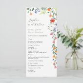 Geheime Tuin Huwelijksceremonie Programma (Staand voorkant)