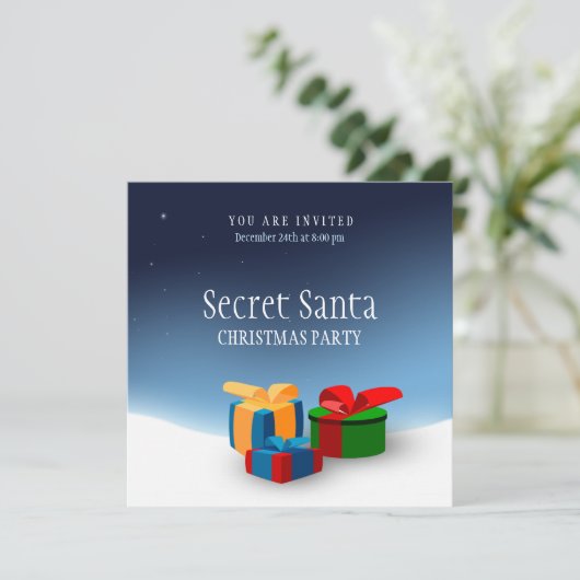 Geheime uitnodiging voor Santa (Staand voorkant)