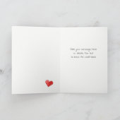 Geheime Valentijn Ninja Holding Origami Paper Hear Feestdagen Kaart (Binnen)