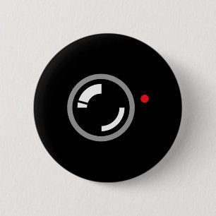 Geheime video-opname Grappige cameraman Halloween Ronde Button 5,7 Cm