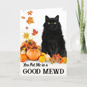 Geheime vriend Goed Mewd Halloween Zwart Kat Kaart