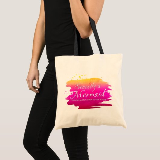 Geheimelijk een Zeemeermin - Canvas tas - Roze (Voorkant (product))