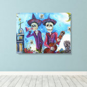 "Geheimen van de Mariachi" omwikkeld doek Canvas Afdruk (Insitu (Houten vloer))