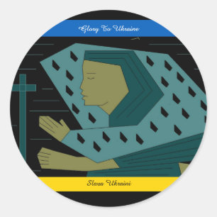 GEHEUGEN AAN DE UKRAÏNE CLASSIC ROND STICKER