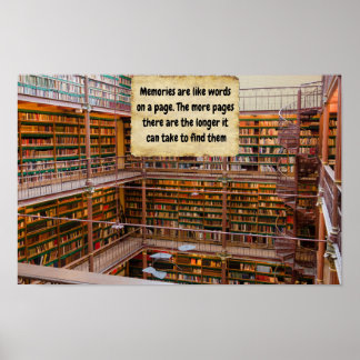 Geheugen herinnering. poster
