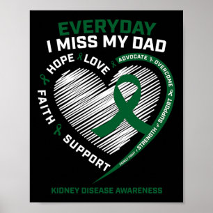 Geheugen Ik mis mijn vader Nierziekte Awareness Gi Poster