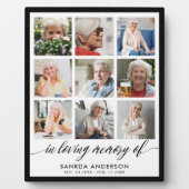 Geheugen - Modern Memorial Photo Collage Fotoplaat (Voorkant)