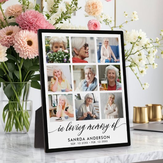 Geheugen - Modern Memorial Photo Collage Fotoplaat