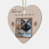 Geheugen ter nagedachtenis van uw huisdier - Fotog Keramisch Ornament (Links)