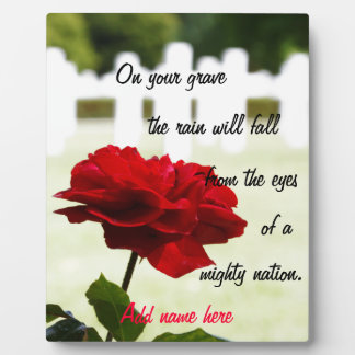 Geheugen van een gestorven soldaat fotoplaat