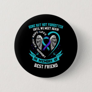 Geheugen van het liefhebben van de beste vriendeli ronde button 5,7 cm