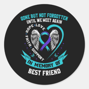 Geheugen van het liefhebben van de beste vriendeli ronde sticker