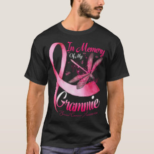 Geheugen van mijn Grammie Dragonfly Breast Cancer T-shirt