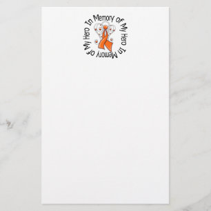 Geheugen van mijn Hero Leukemie Angel Wings Briefpapier