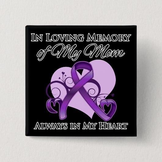 Geheugen van mijn moeder - pancreaskanker vierkante button 5,1 cm (Voorkant)