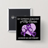Geheugen van mijn vader - Pancreaskanker Vierkante Button 5,1 Cm (Voorkant /achterkant)