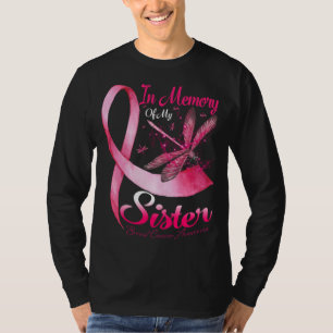 Geheugen van mijn zuster Dragonfly Breast Cancer A T-shirt