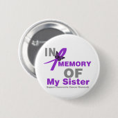 Geheugen van mijn zuster Pancreas Cancer Ronde Button 5,7 Cm (Voorkant /achterkant)